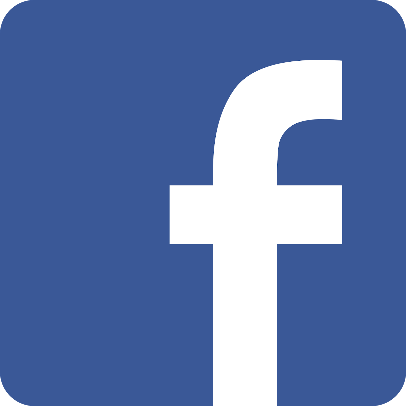 Facebook logo in circular but
