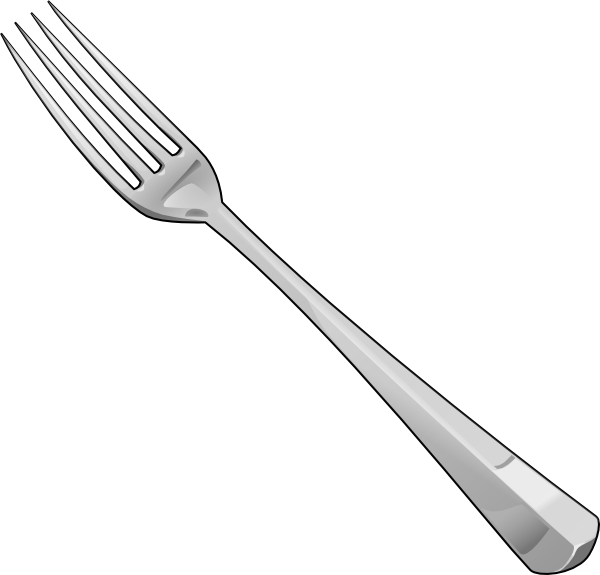 Fancy Fork PNG Black And White - 158408