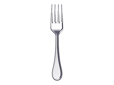 Fancy Fork PNG Black And White - 158406
