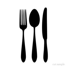 Fancy Fork PNG Black And White - 158404