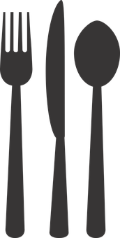 Fancy Fork PNG Black And White - 158416
