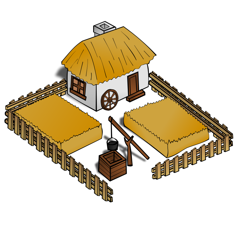 farm house 3d model low-poly 