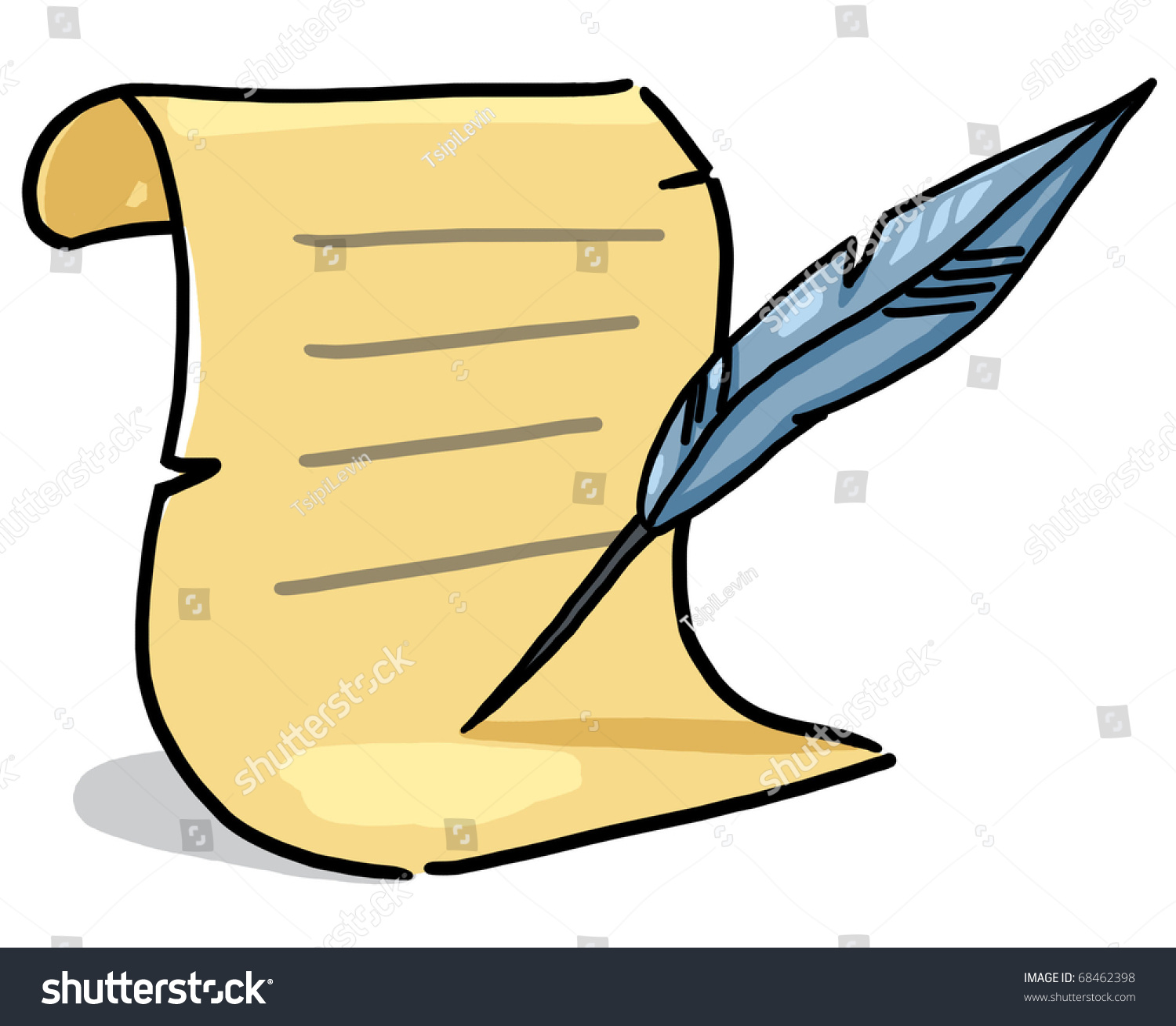 Feather Pen And Paper PNG - 72591