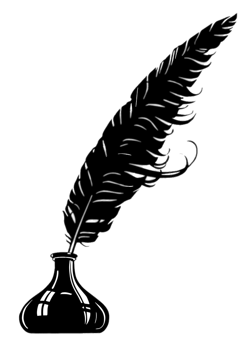 Feather Pen PNG Black And White - 166374