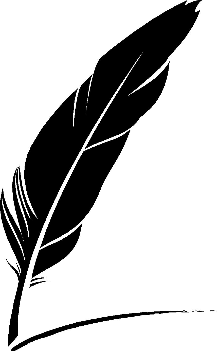 Feather Pen PNG Black And White - 166376