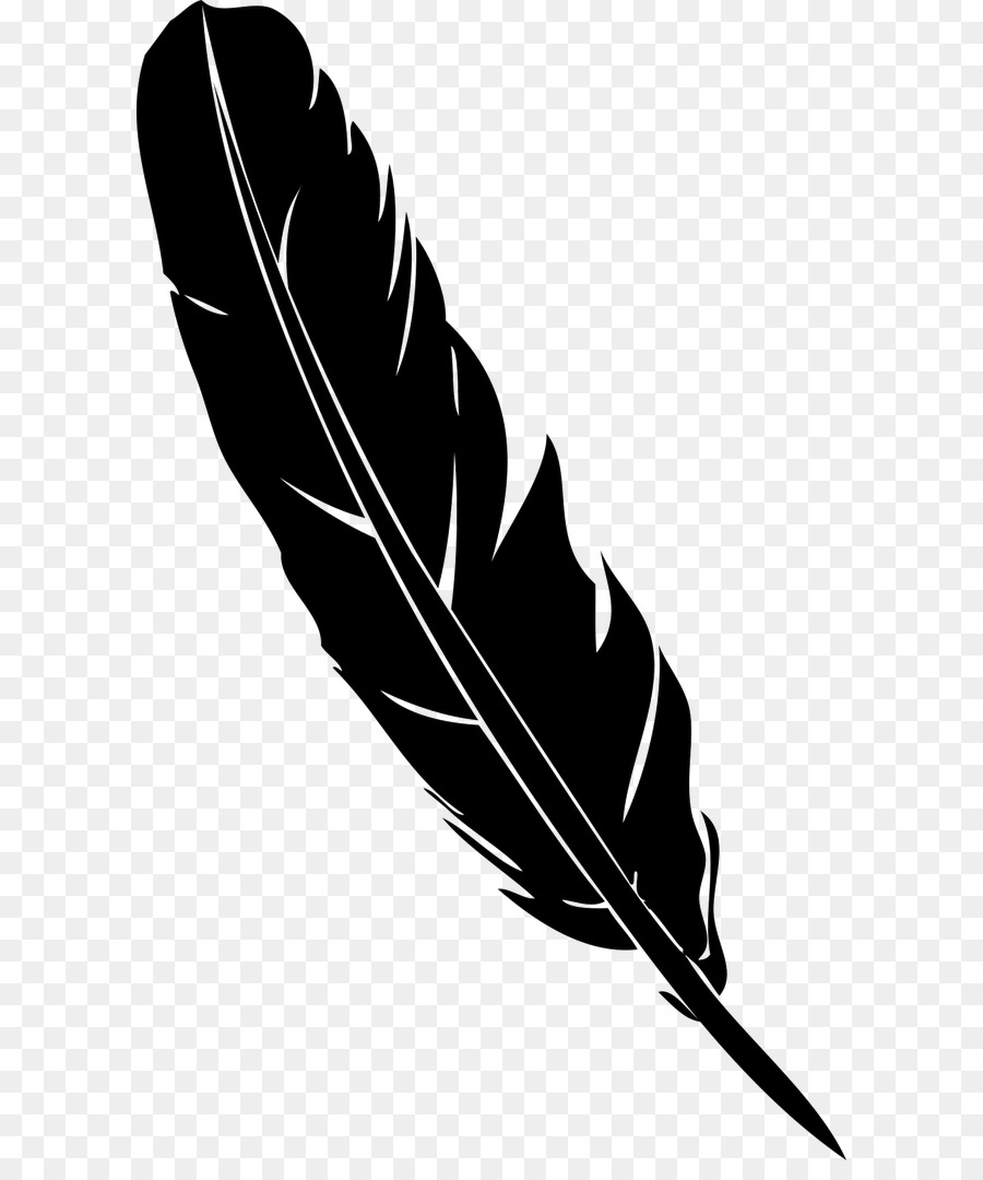 Feather Pen PNG Black And White - 166379
