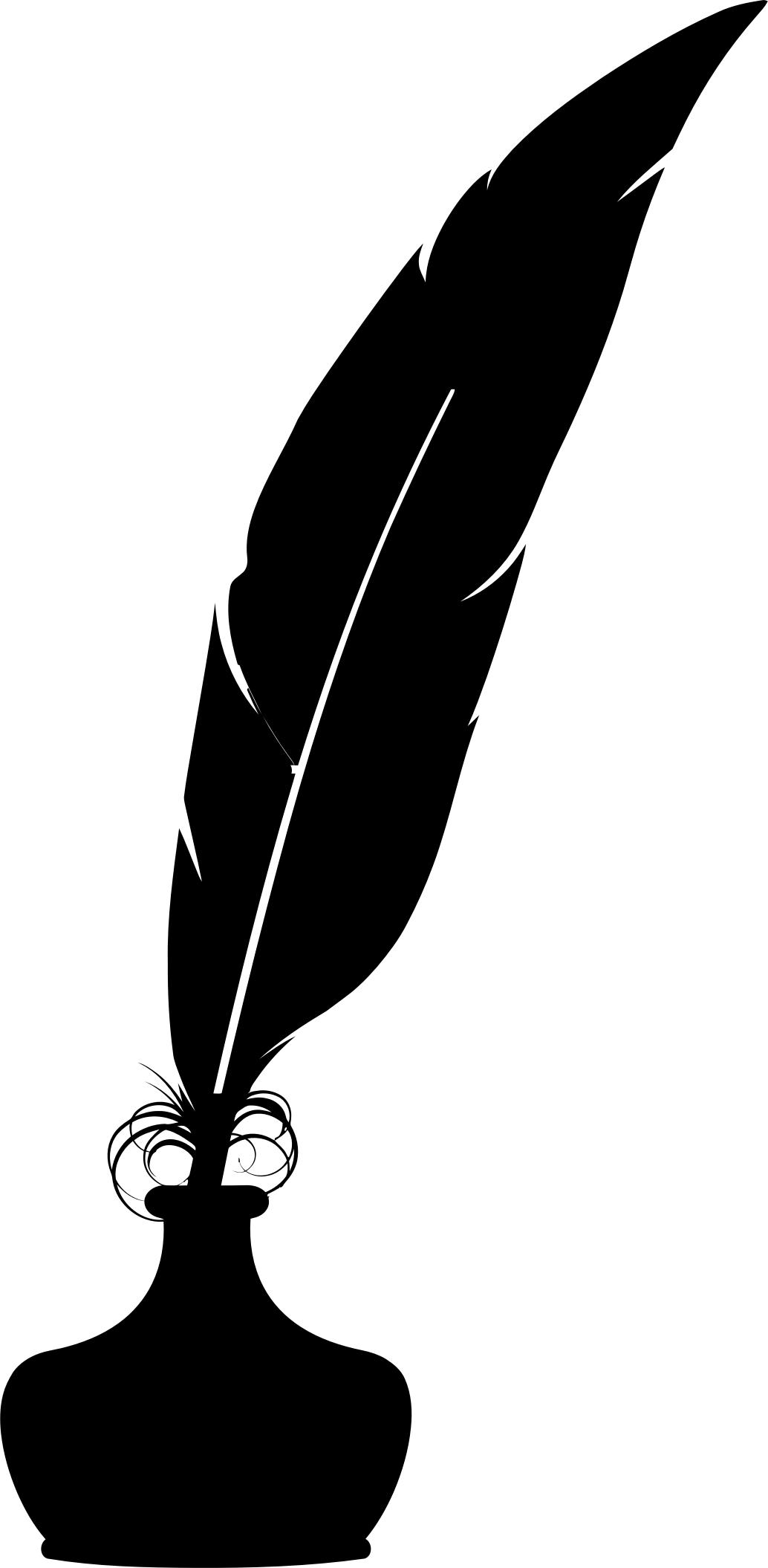 Feather Pen PNG Black And White - 166369