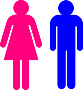 Male and female icons isolate