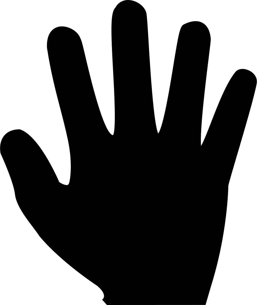 Five fingers silhouette