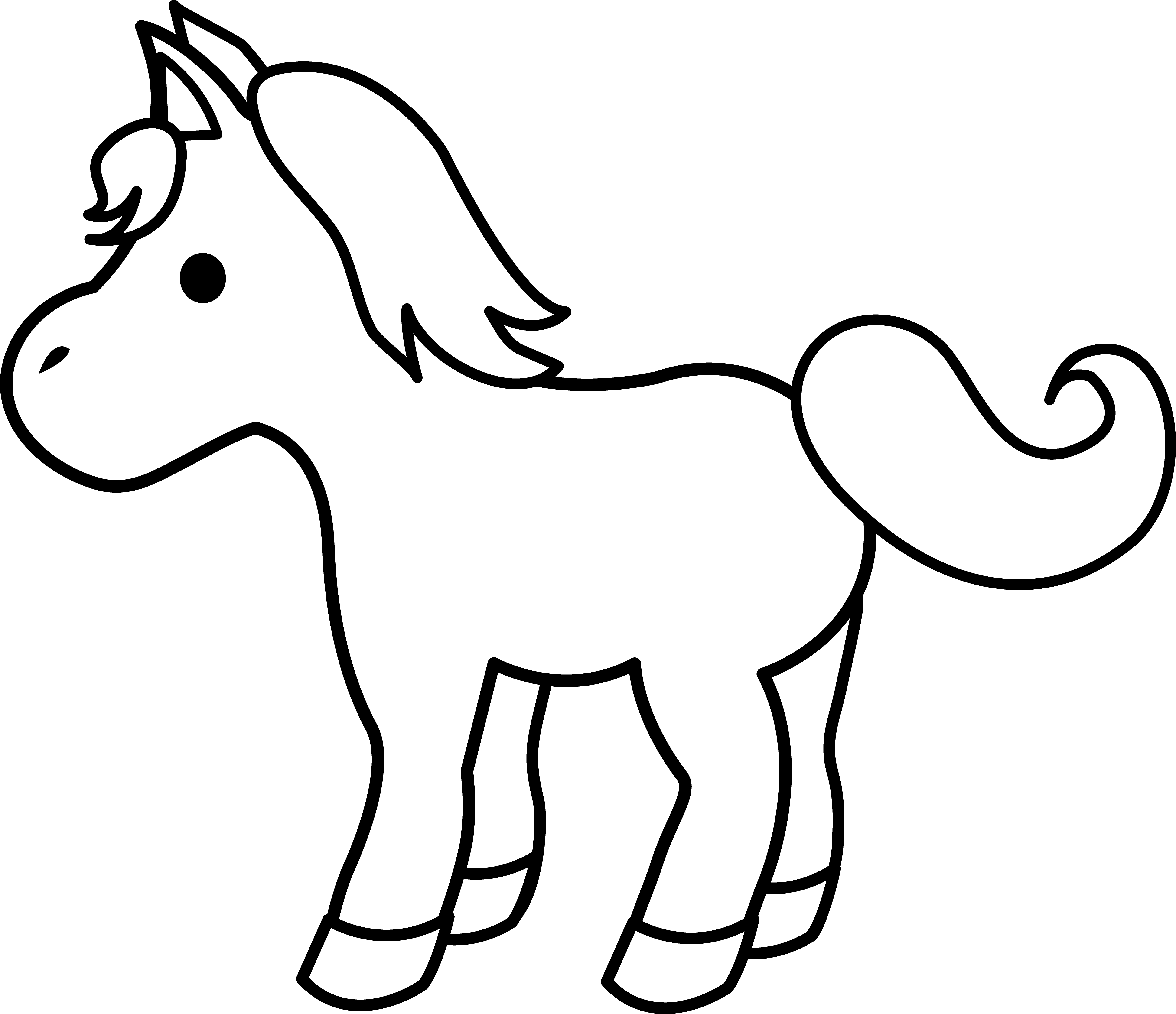 pin Foal clipart black and wh