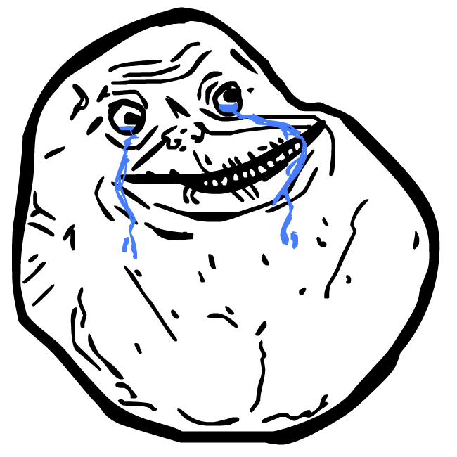 Meme Forever Alone PNG by Agu