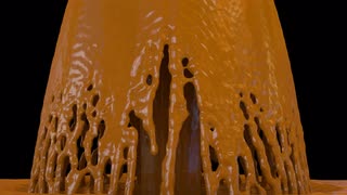 Animated fountain of caramel 