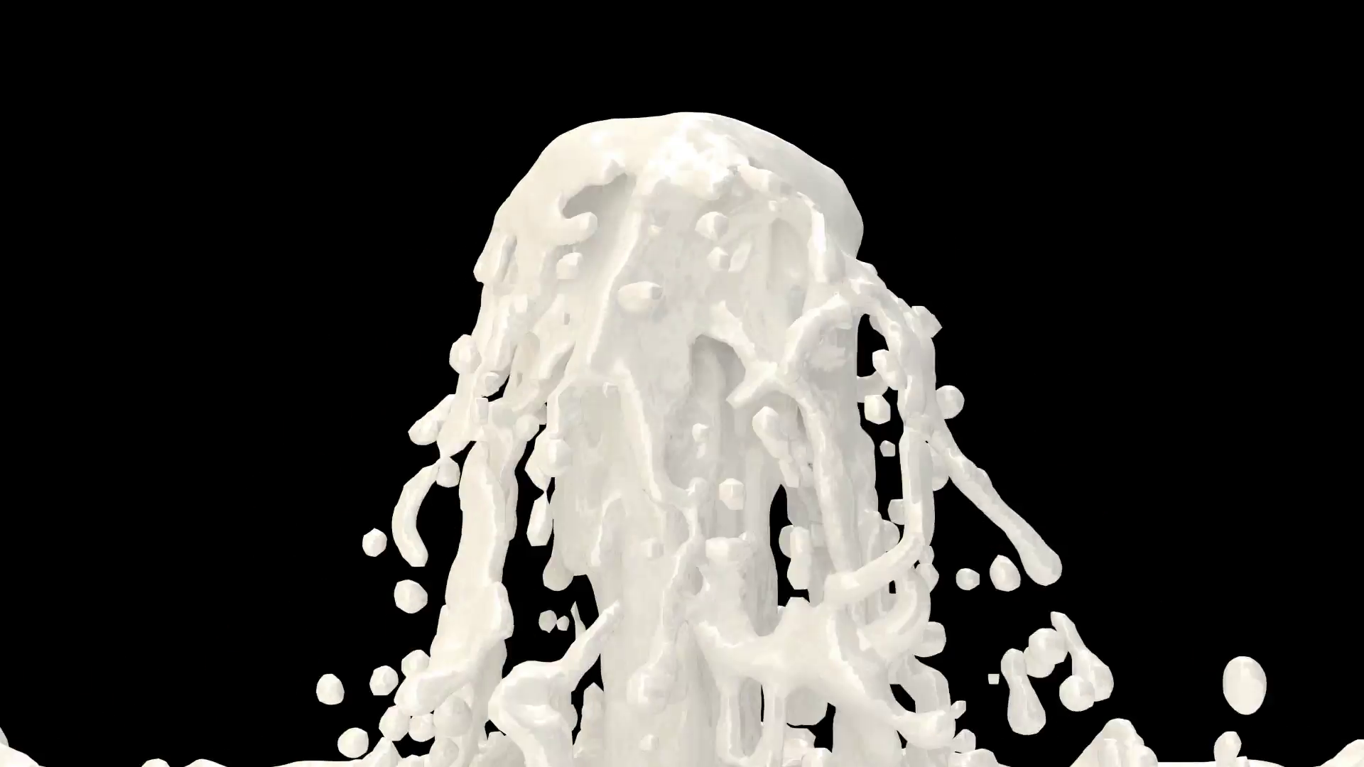 Animated fountain of milk. Tr