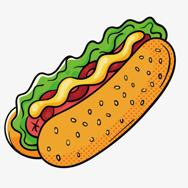Free Cartoon Hot Dog PNG - 160873