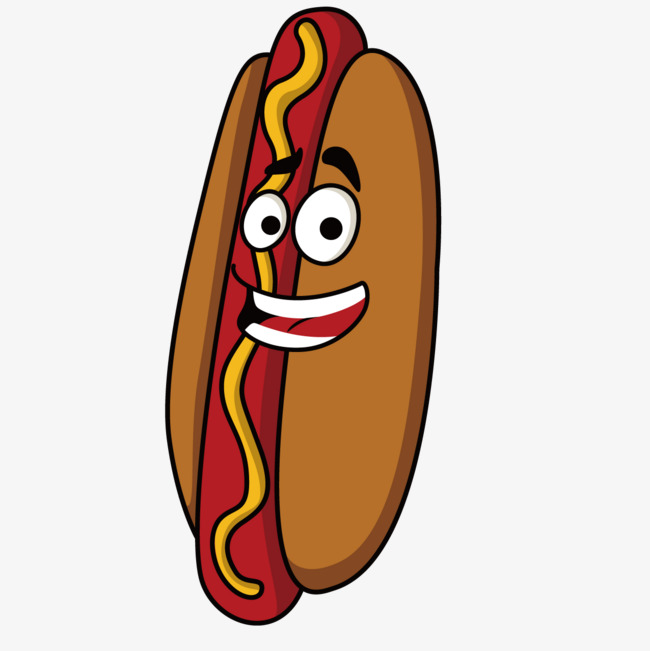 Free Cartoon Hot Dog PNG - 160867