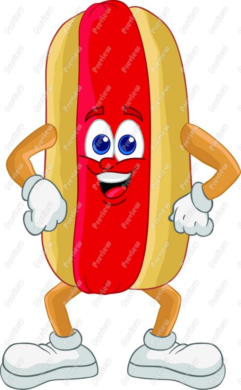 Free Cartoon Hot Dog PNG - 160880