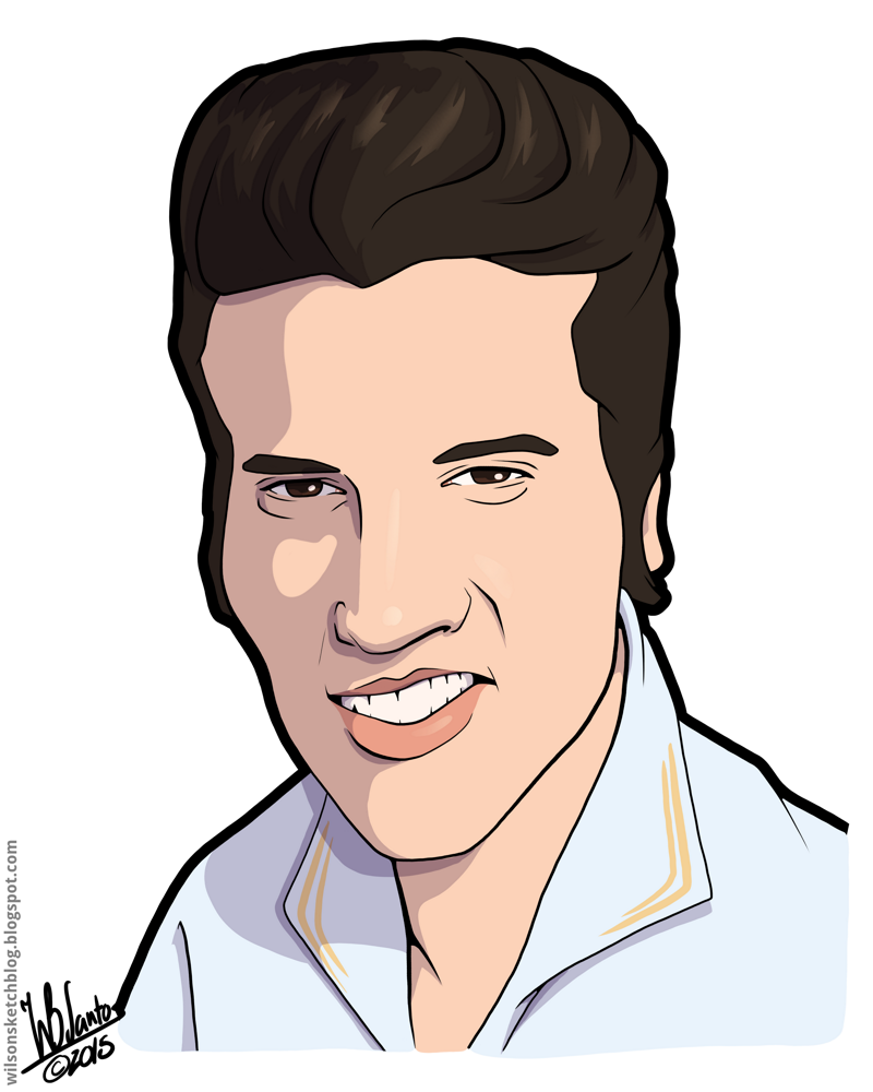 Elvis Presley (Cartoon Carica