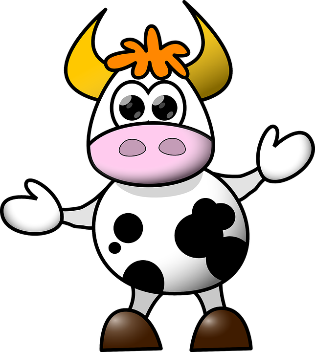 Cow, Cartoon, Funny, Cute, Da
