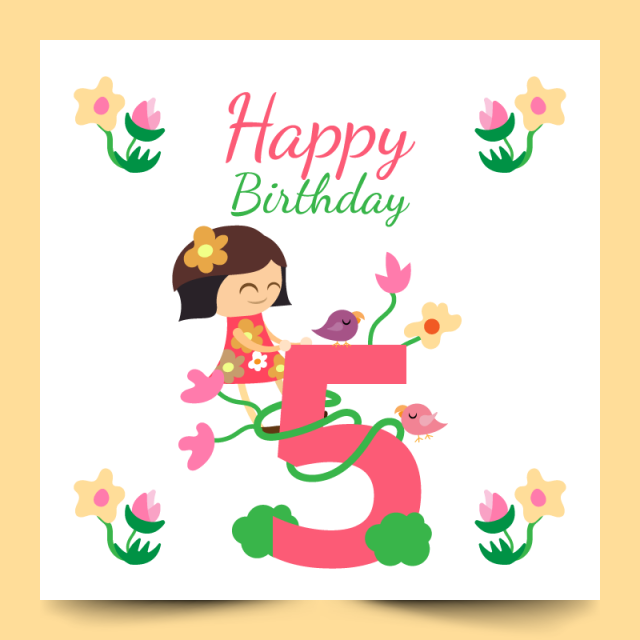 Free Happy Birthday Girl PNG - 163657