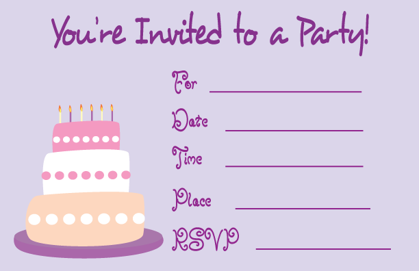 Free PNG HD For Birthday Invitations - 130720