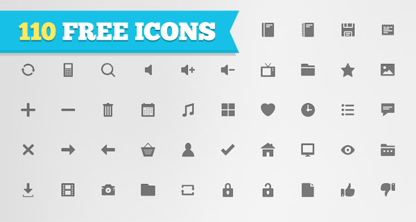 Free Download: 110 Flat Icons