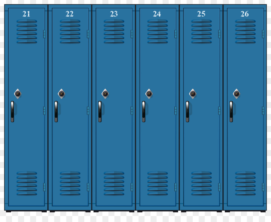 School lockers in a row of re