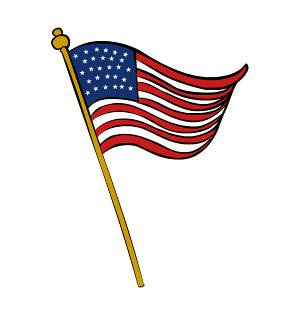 Veterans day flag clip art 3