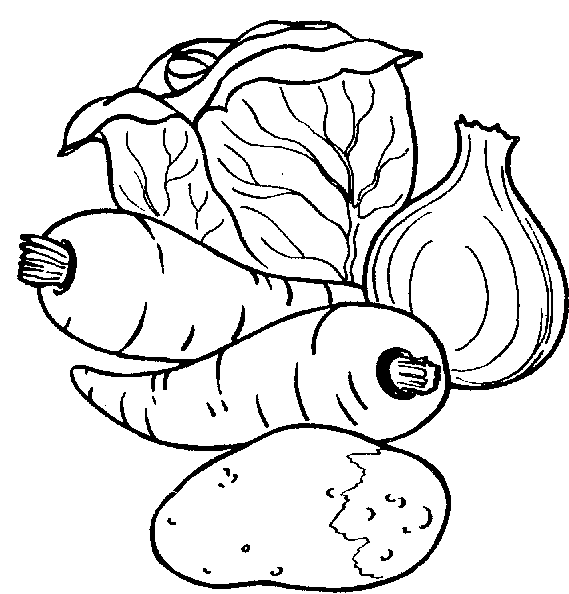 Fruit And Veg PNG Black And White - 54869