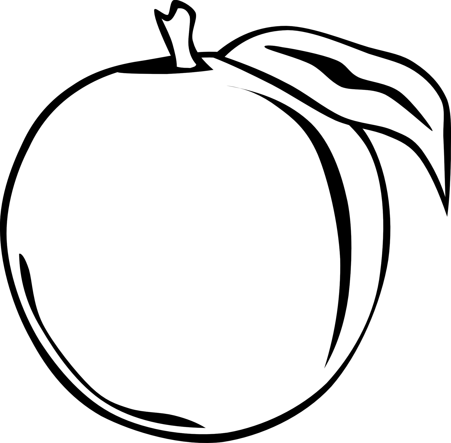 Fruit And Veg PNG Black And White - 54873