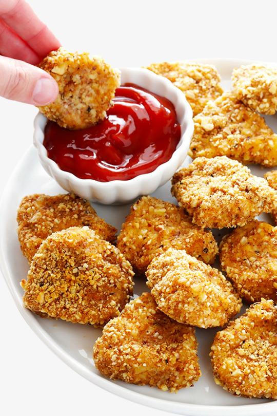 Chicken nuggets, Fry, Ketchup
