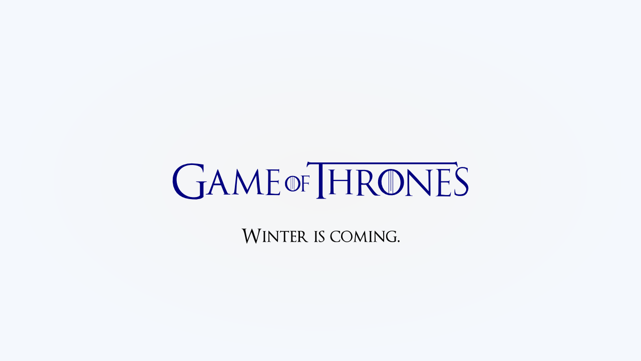 Game of Thrones logo, Vector 