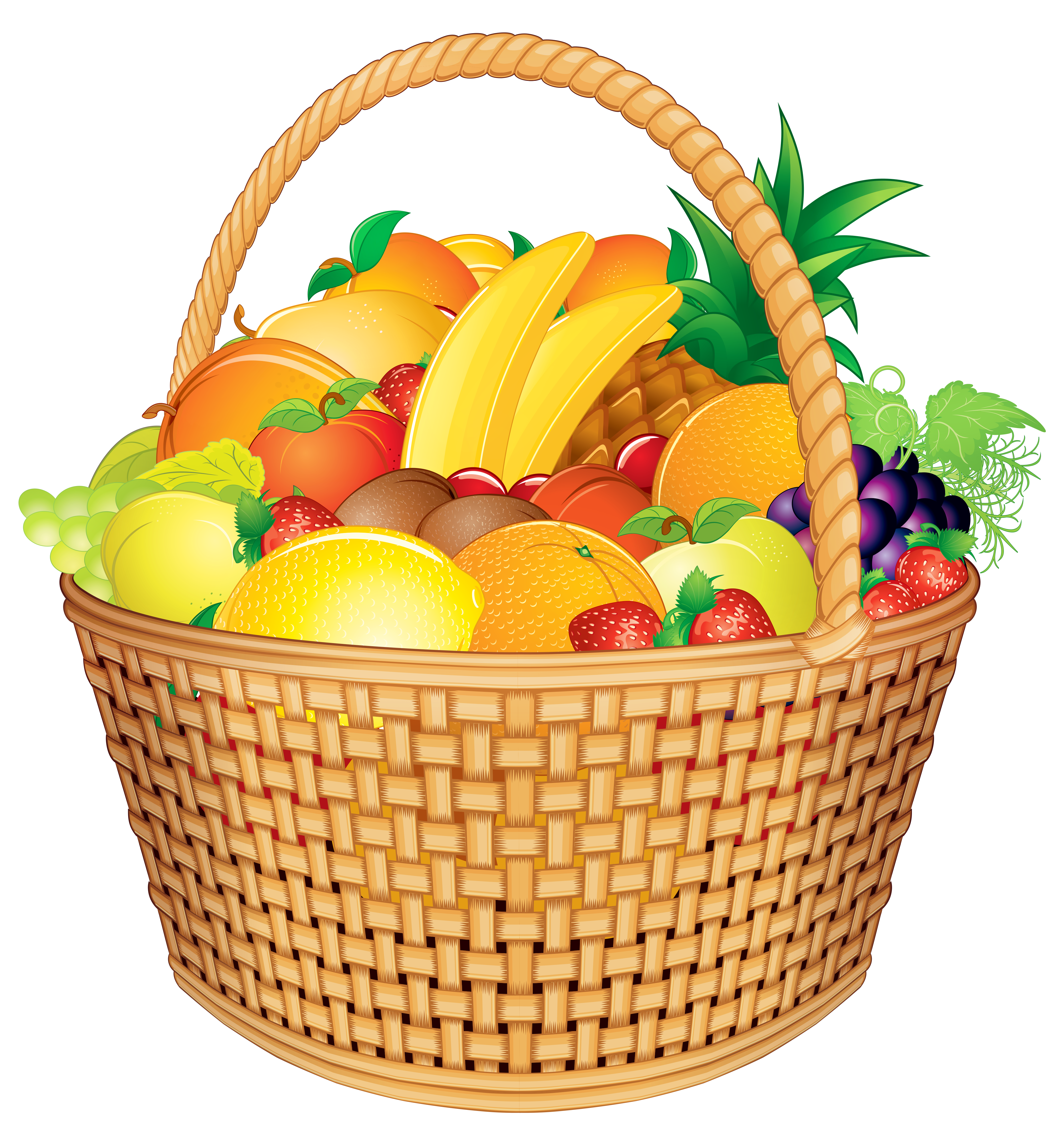 Orange (Fruit) clipart basket
