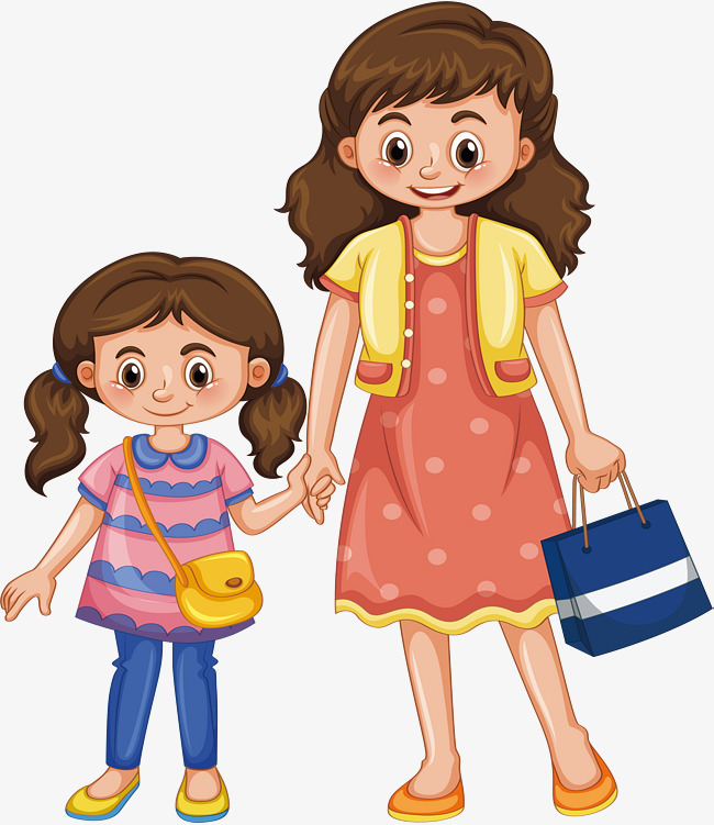 Girl And Mom PNG - 169233