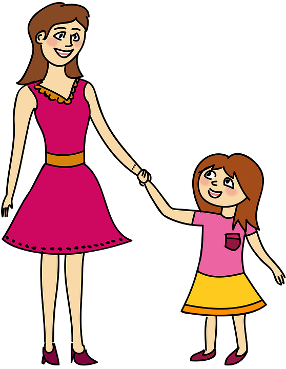 Girl And Mom PNG - 169222