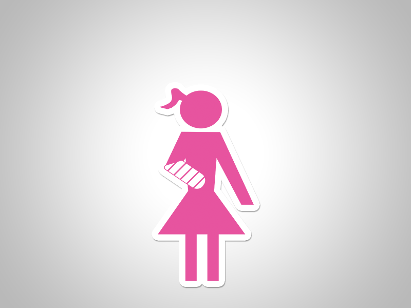Girl With Broken Arm PNG - 166325