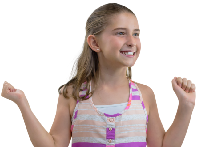 Girl With Ten Plates PNG - 165188