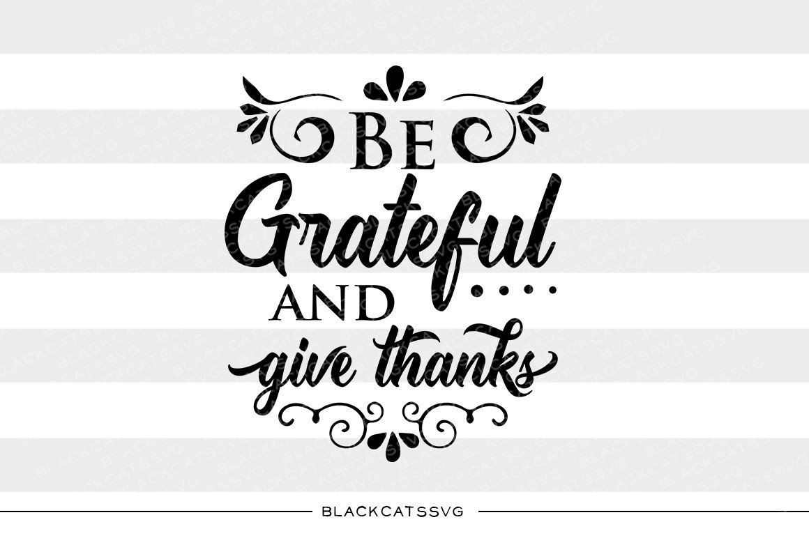 Give Thanks PNG Black And White - 155537
