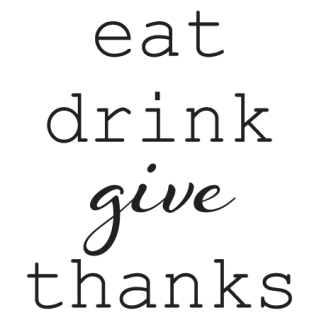 Give Thanks PNG Black And White - 155533