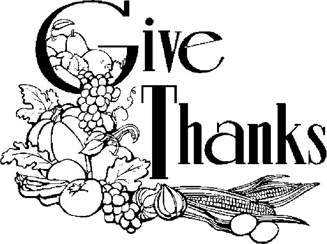 Give Thanks PNG Black And White - 155526