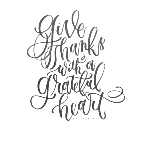 Give Thanks PNG Black And White - 155530