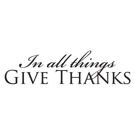 Give Thanks PNG Black And Whi