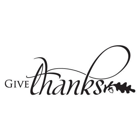 Give Thanks PNG Black And White - 155536