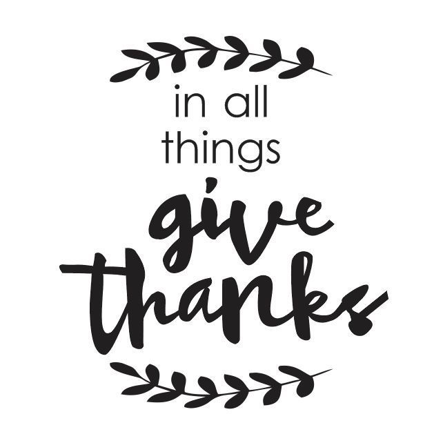Give Thanks PNG Black And White - 155529
