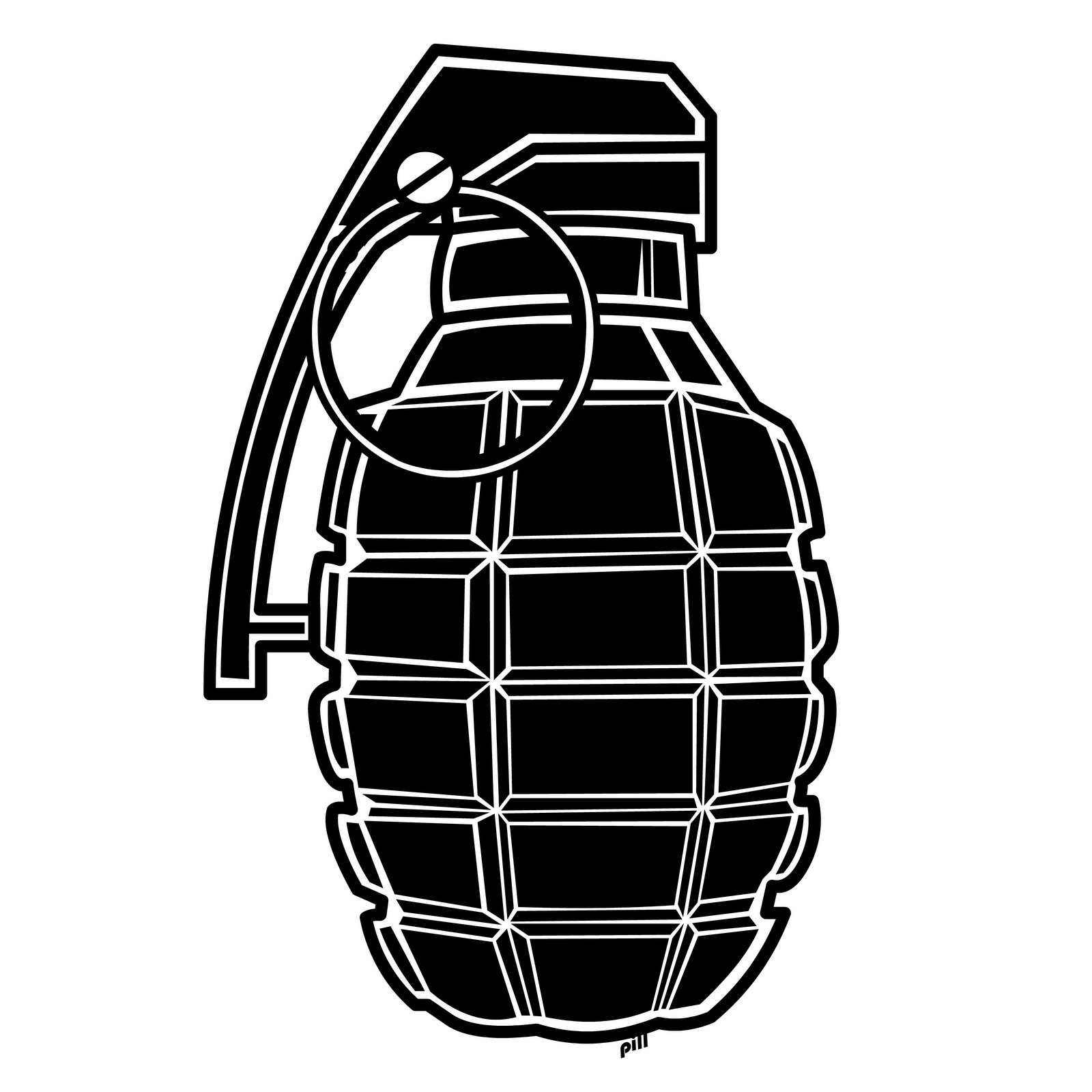 Hand Grenade - 3D Render PNG 