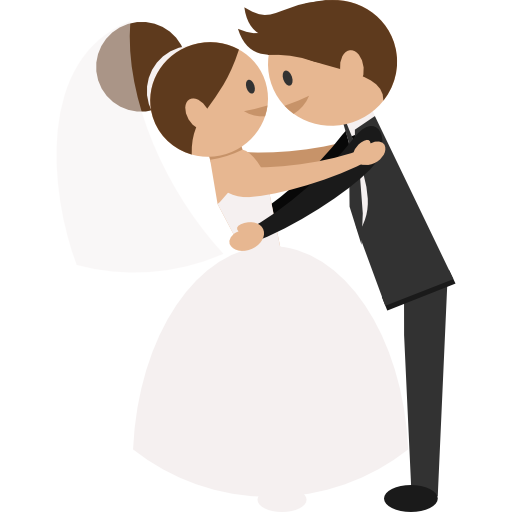 Bride and Groom Silhouette Fr