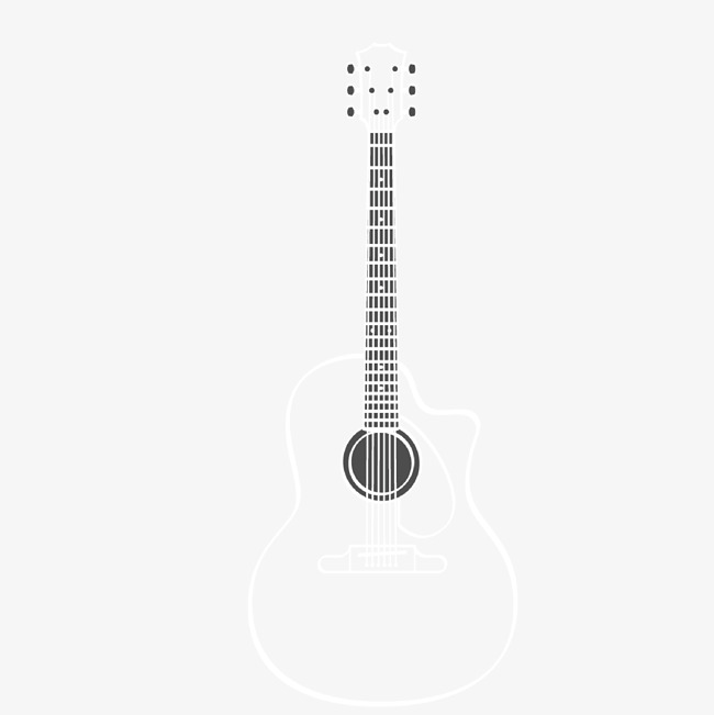 Noir et blanc de la guitare G