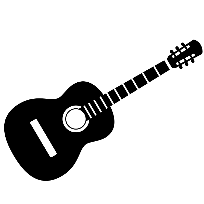 Guitare PNG Noir Et Blanc - 170670