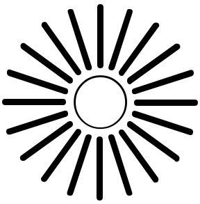 Sun Rays Clipart Black And Wh