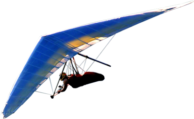 Hang-glider flight in 1983
