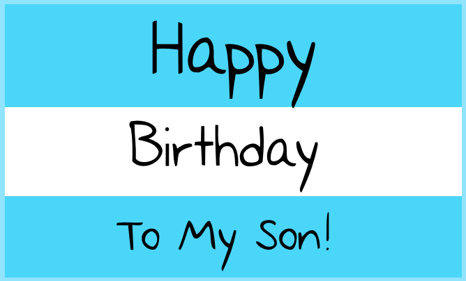 Happy Birthday Son PNG - 150015